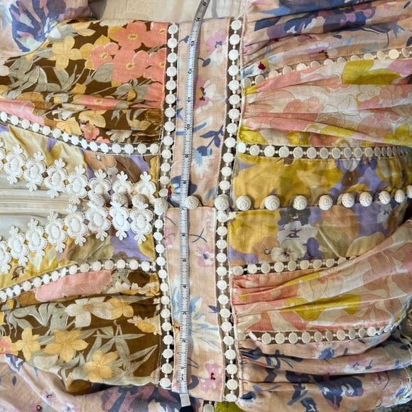 Zimmermann Pop Trimmed Mini Dress AU2/US 8 -- SEE MEASUREMENTS IN PICTURES!  :) - Picture 6 of 14